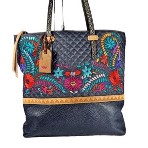Consuela Multicolor Embroidered Tote